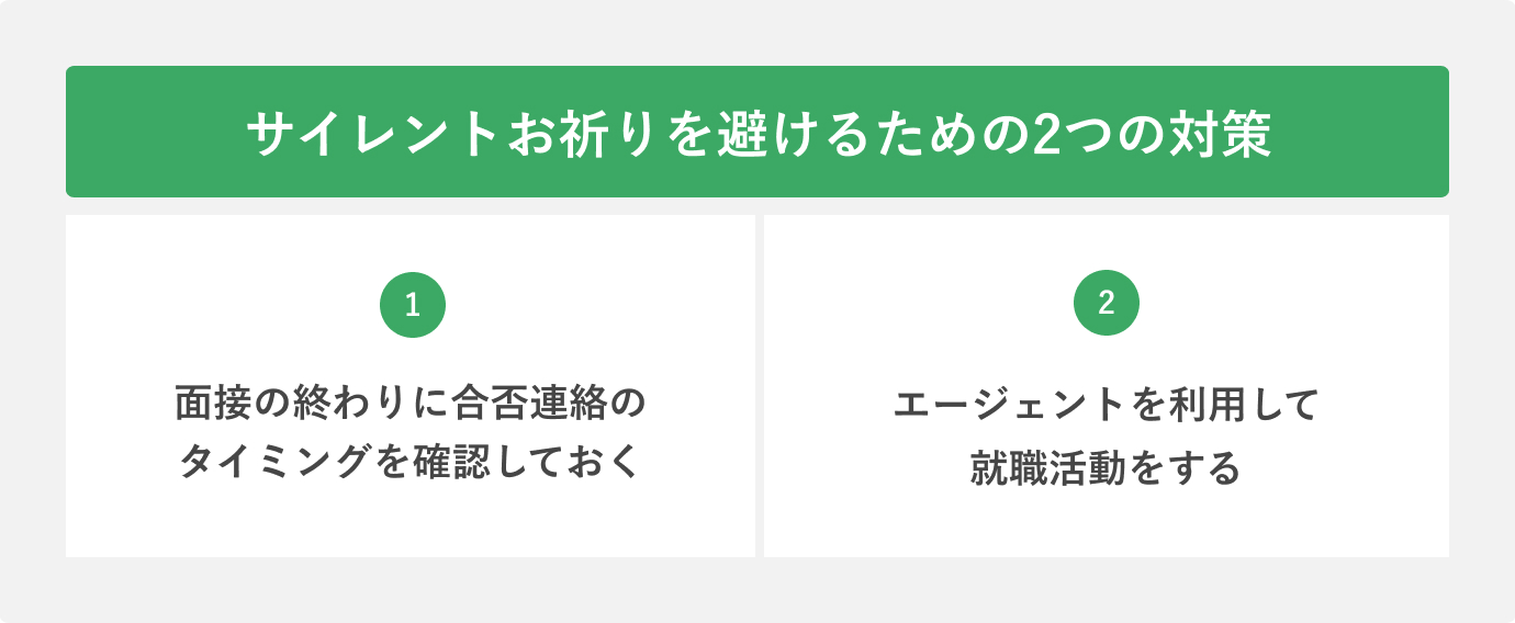 サイレントお祈りを避けるための2つの対策