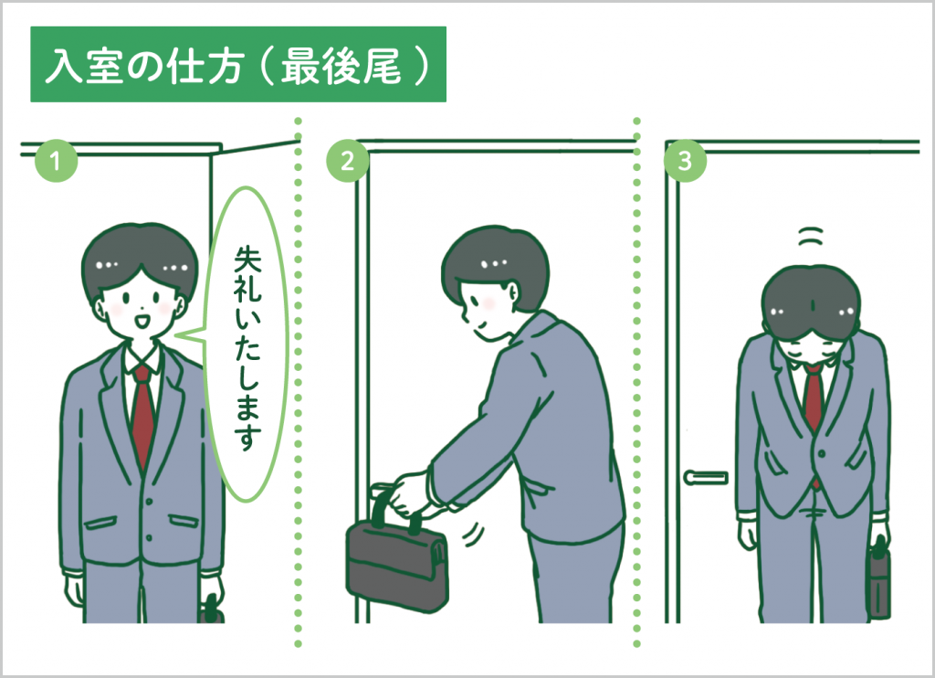 入室の仕方(最後尾)