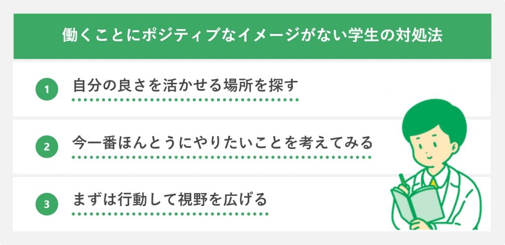 働くことにポジティブなイメージがない学生の対処法