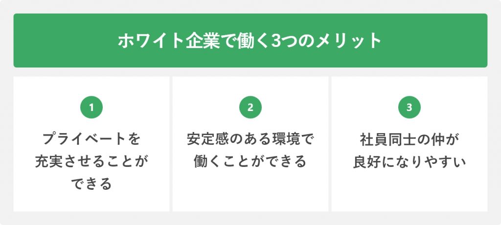 ホワイト企業で働く3つのメリット