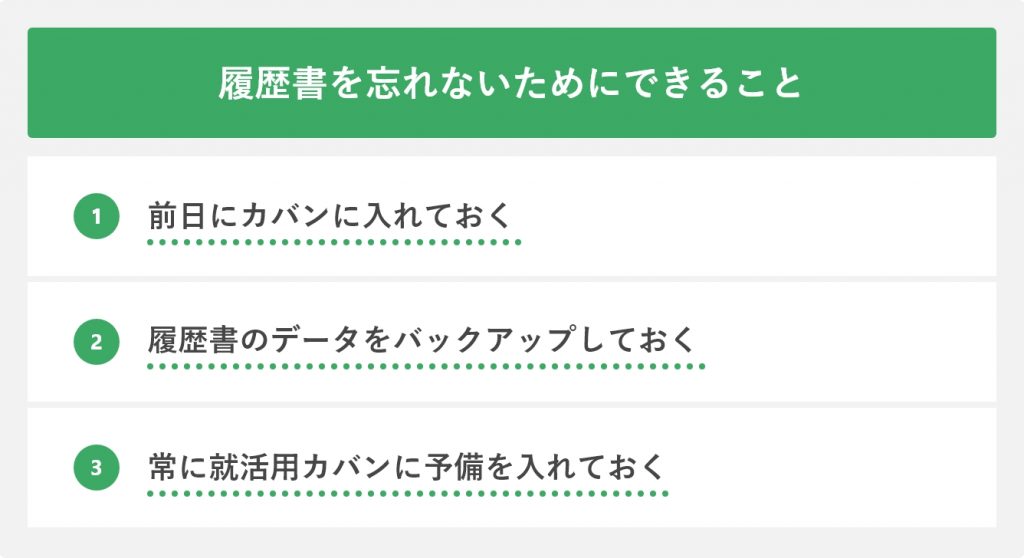 履歴書を忘れないためにできること