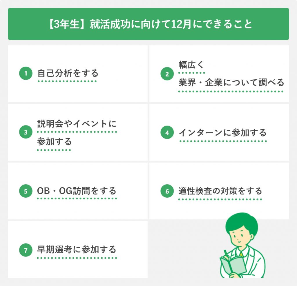 【3年生】就活成功に向けて12月にできること