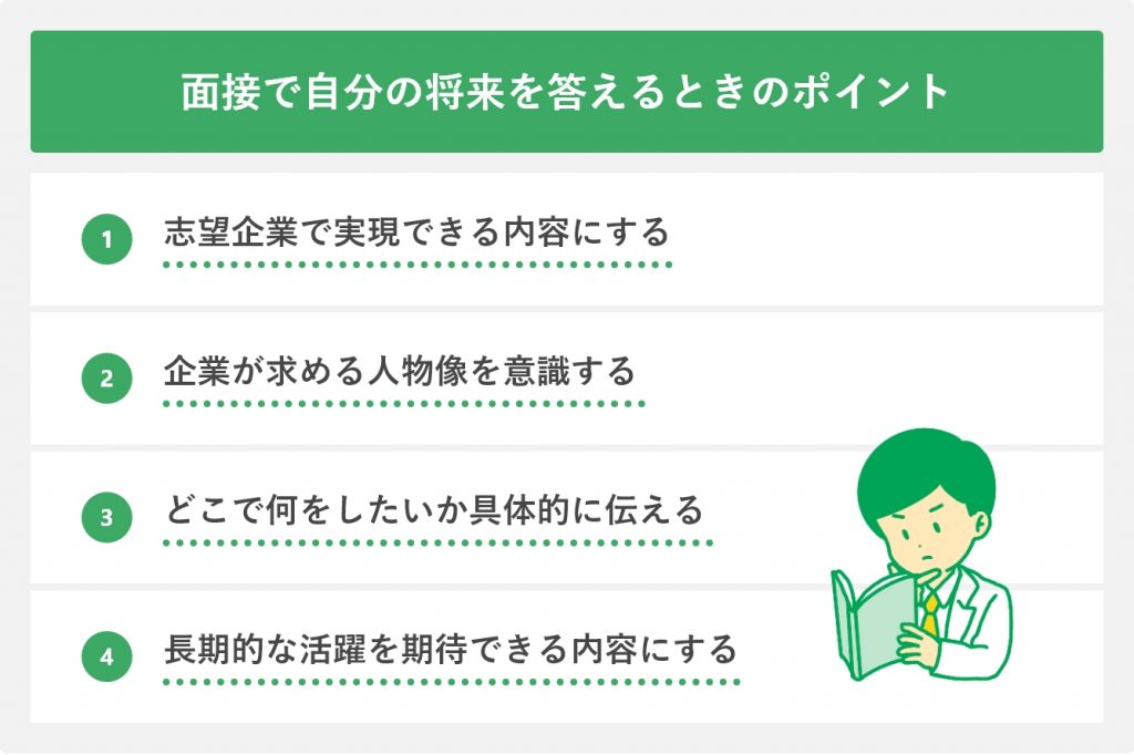 面接で自分の将来を答えるときのポイント
