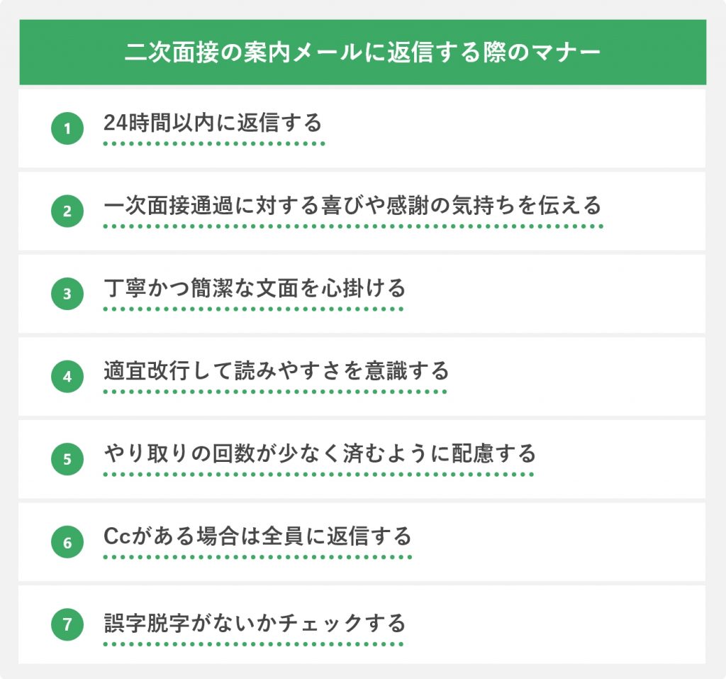 二次面接の案内メールに返信する際のマナー