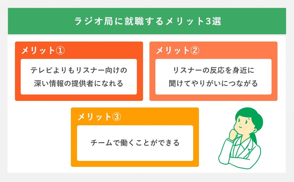 ラジオ局に就職するメリット3選