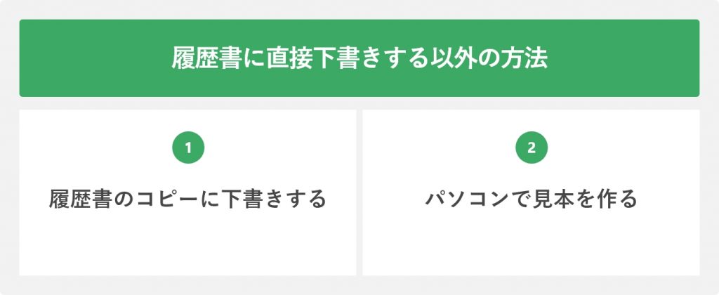履歴書に直接下書きする以外の方法