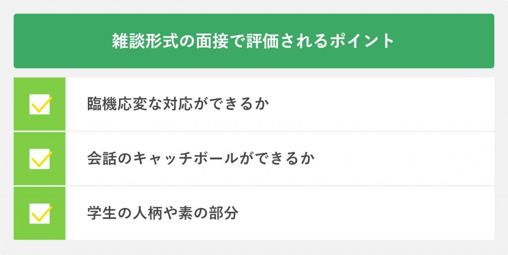 雑談形式の面接で評価されるポイント