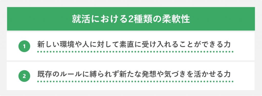 就活における2種類の柔軟性