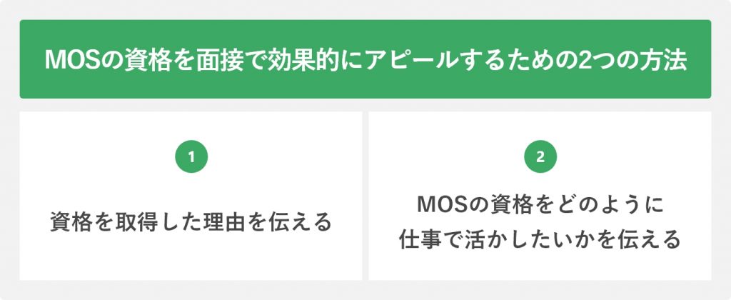 MOSの資格を面接で効果的にアピールするための2つの方法