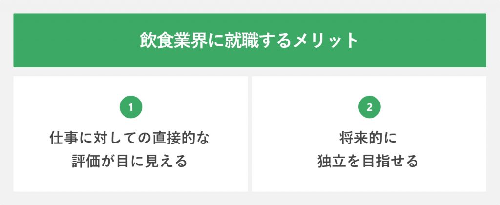 飲食業界に就職するメリット