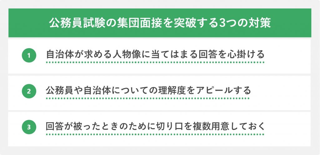 公務員試験の集団面接を突破する3つの対策