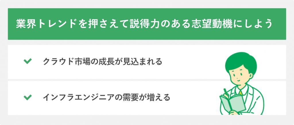 トレンドを押さえて説得力のある志望動機にしよう