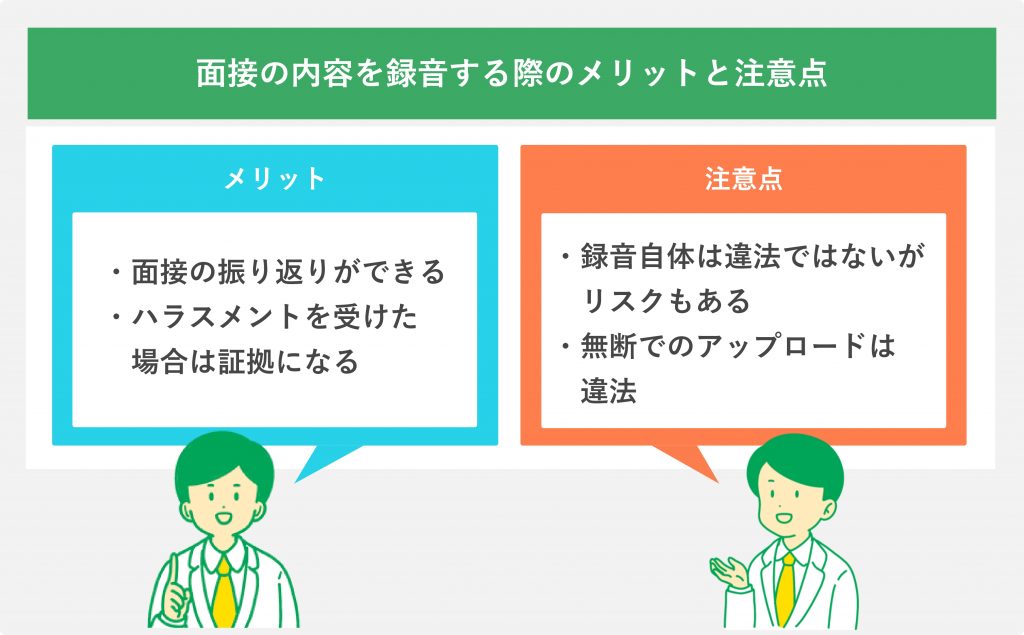 面接の内容を録音する際のメリットと注意点
