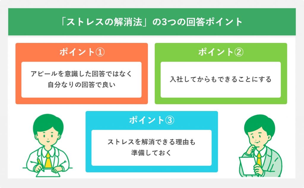 「ストレスの解消法」の3つの回答ポイント