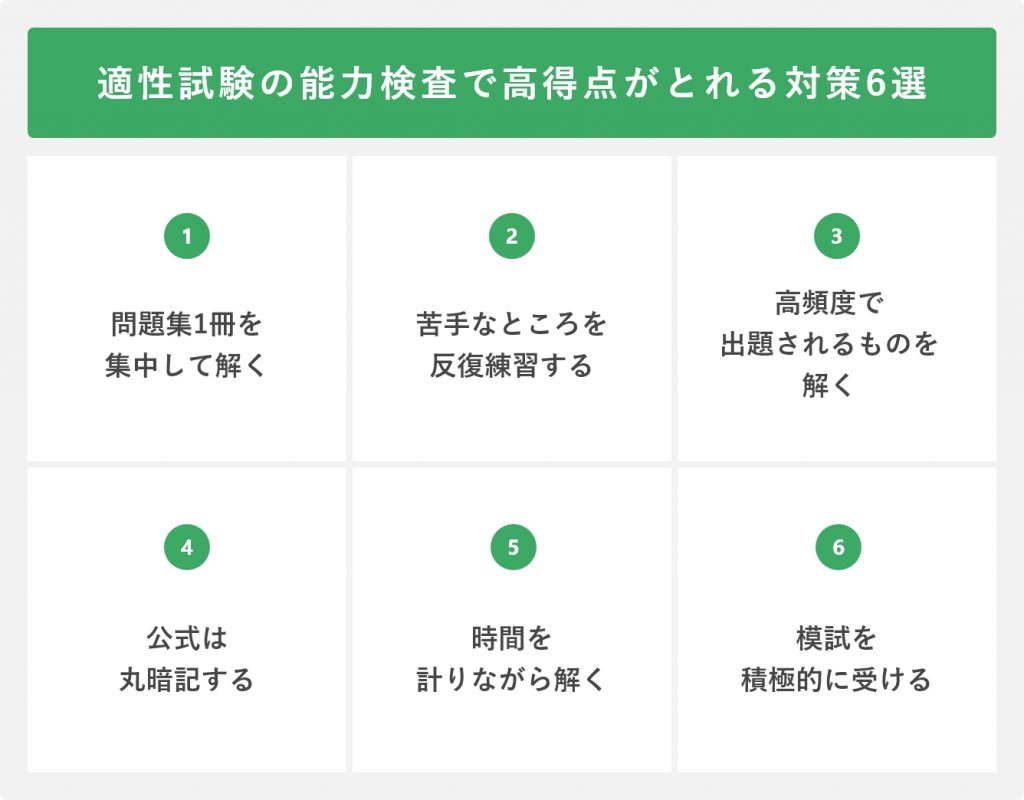 適性試験の能力検査で高得点がとれる対策6選