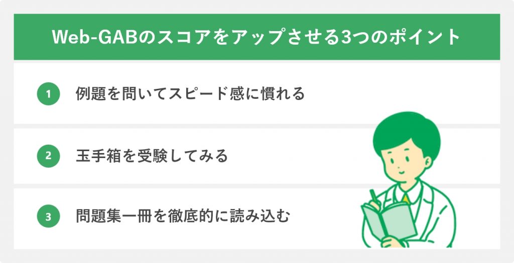 Web-GABのスコアをアップさせる3つのポイント