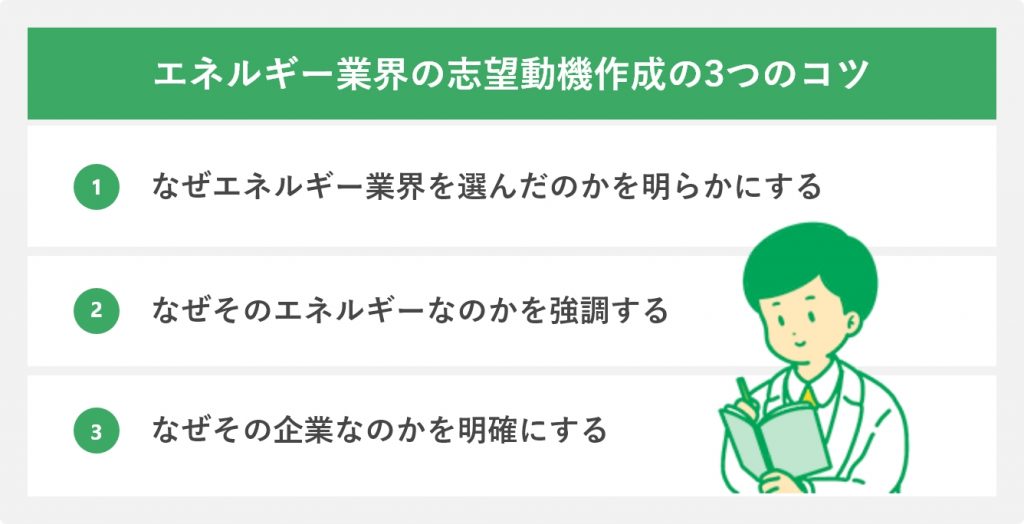 エネルギー業界の選考を突破する志望動機作成の3つのコツ