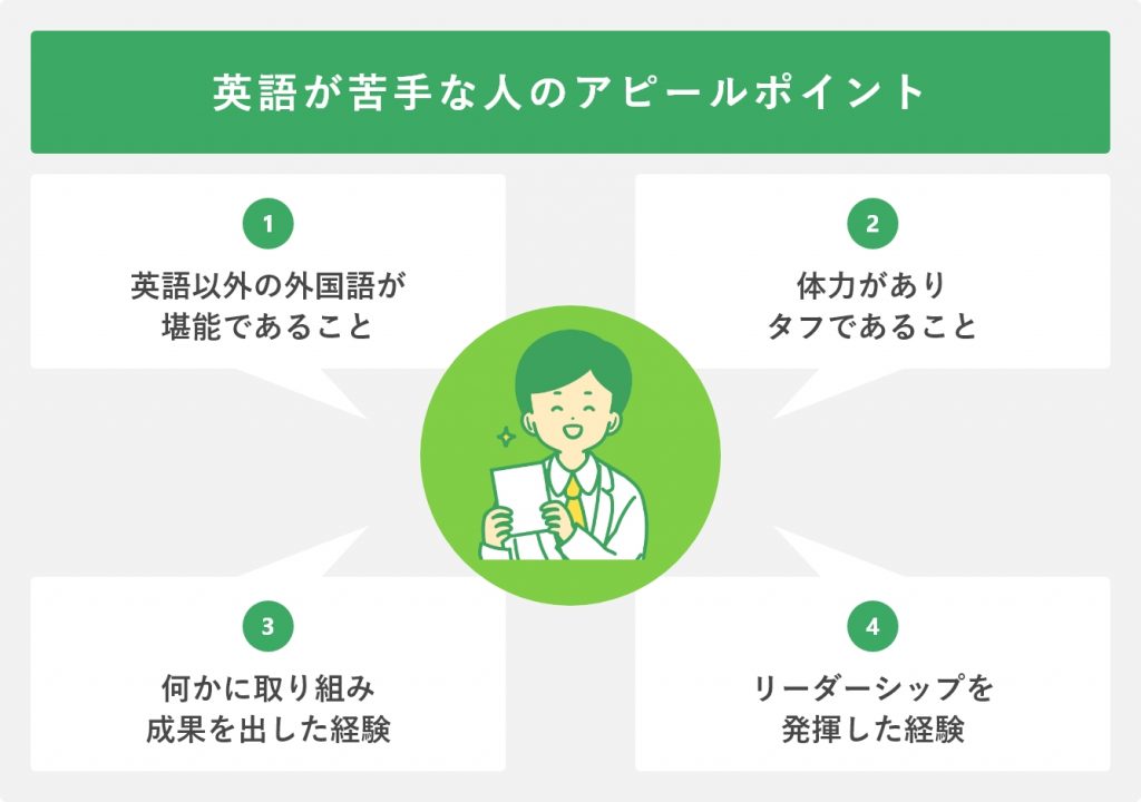 英語が苦手な人のアピールポイント