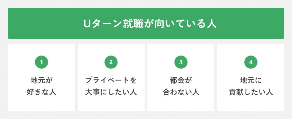Uターン就職が向いている人