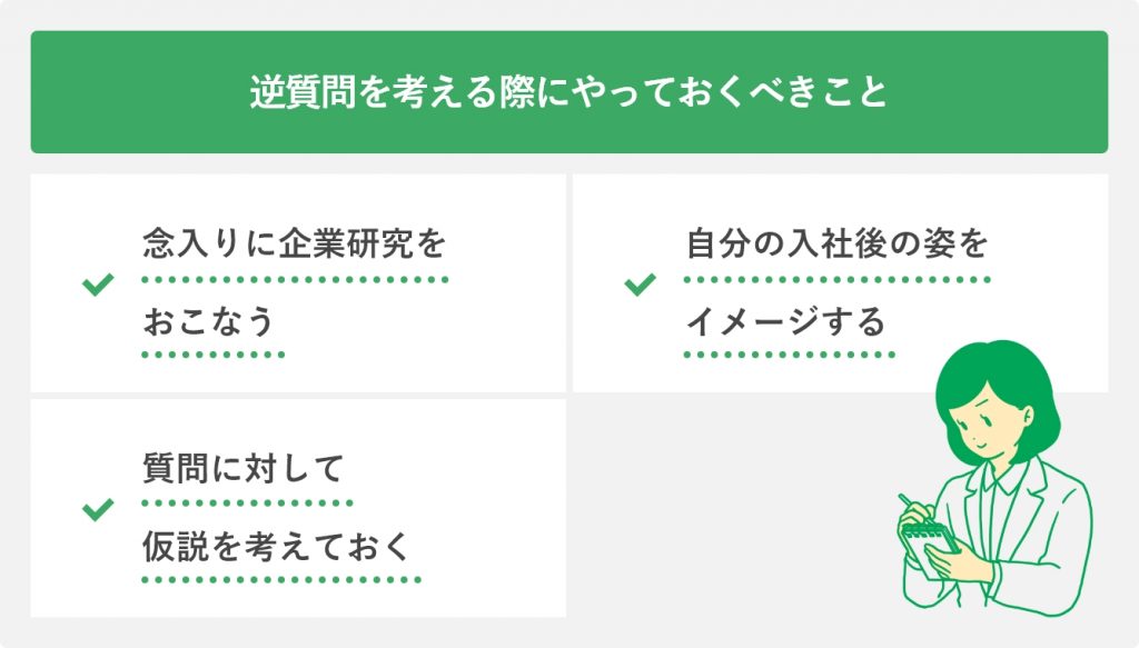 逆質問を考える際にやっておくべきこと