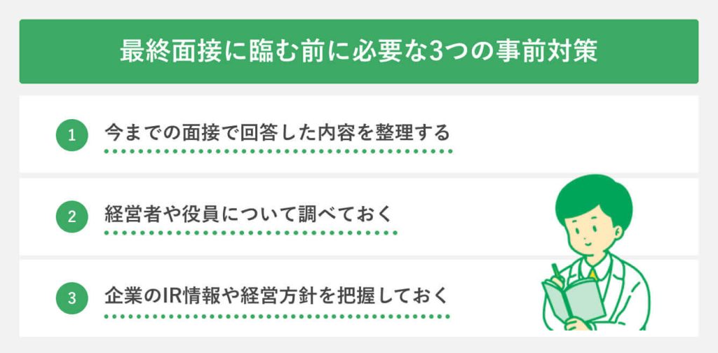 最終面接に臨む前に必要な3つの事前対策