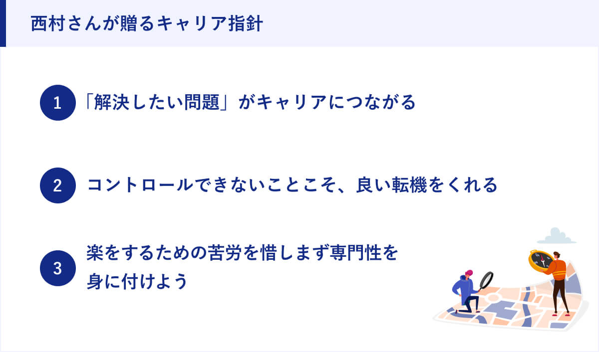 西村さんが贈るキャリア指針