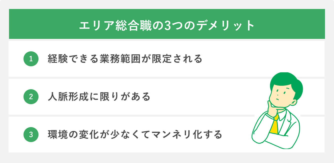 エリア総合職の3つのデメリット