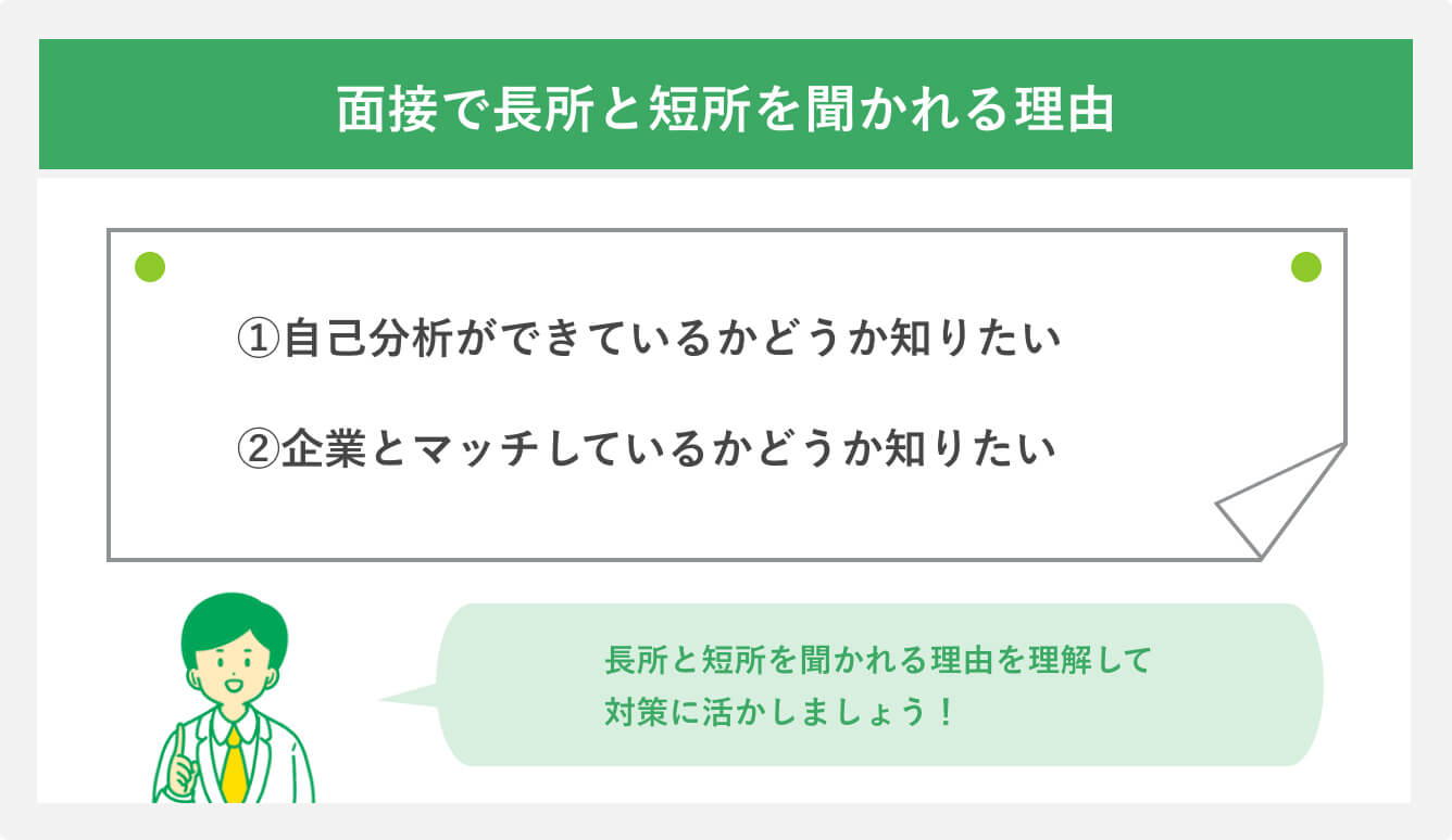 面接で長所と短所を聞かれる理由
