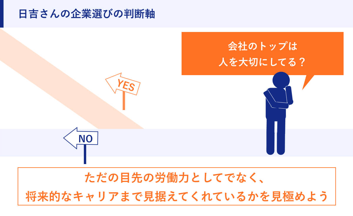 日吉さんの企業選びの判断軸