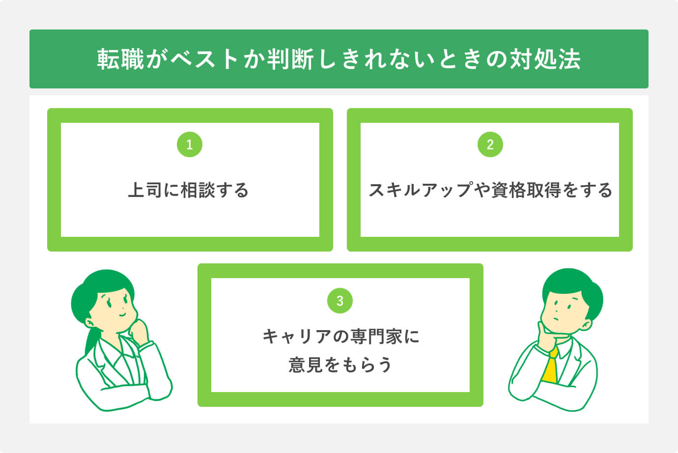 転職がベストか判断しきれないときの対処法
