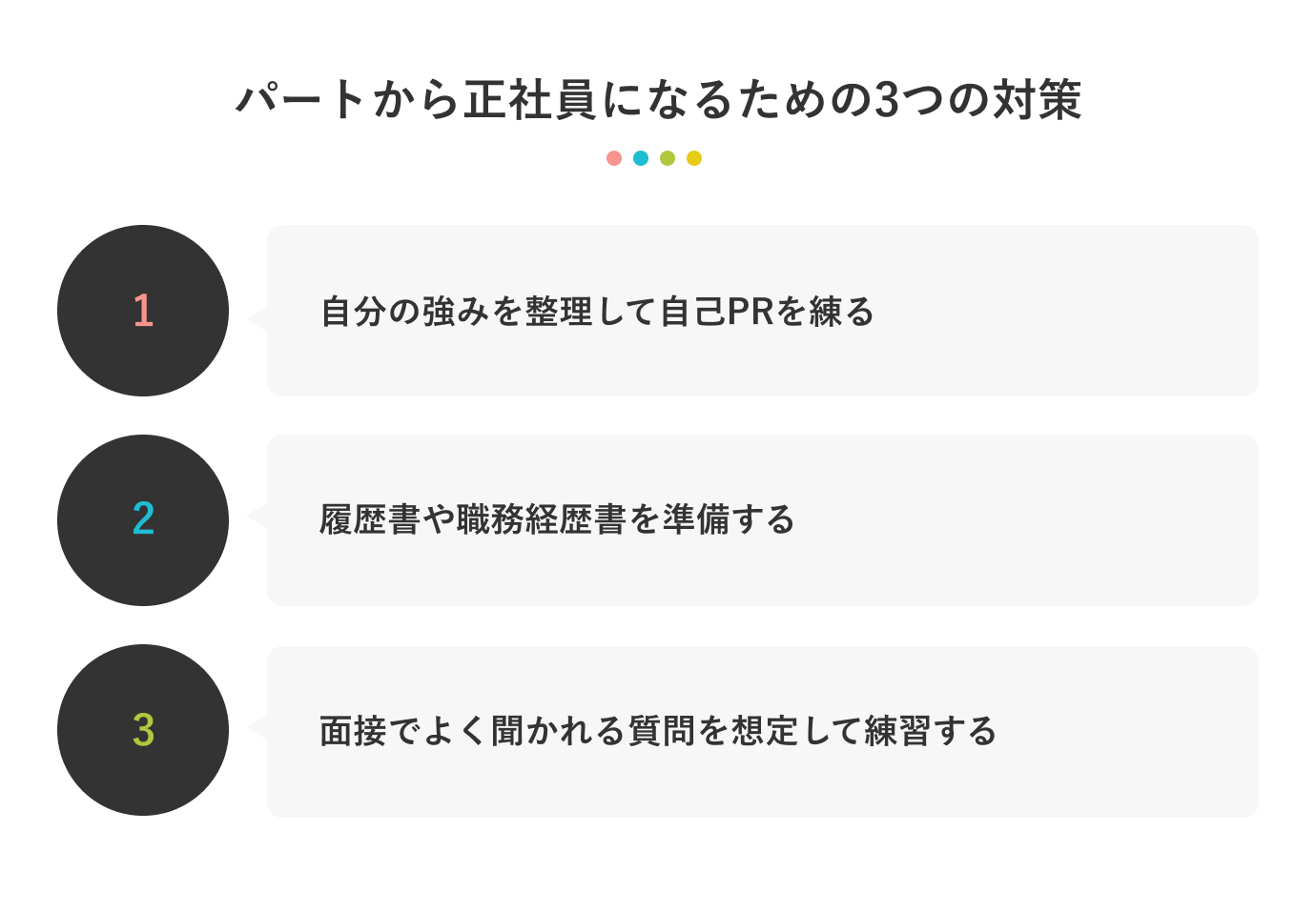パートから正社員になるための3つの対策