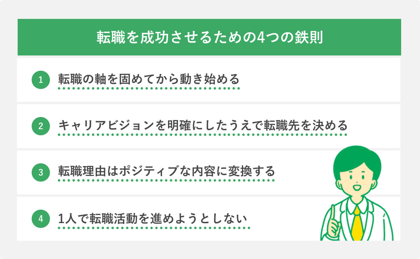 転職を成功させるための4つの鉄則