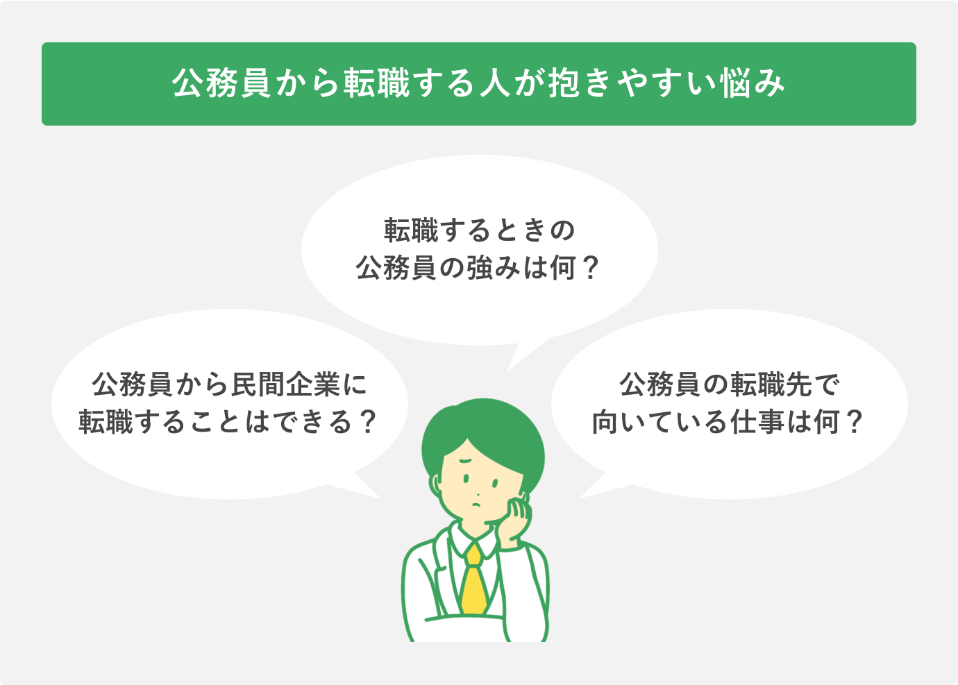 公務員から転職するには企業側の懸念の払拭が大切! 不安がなくなるまで準備しよう