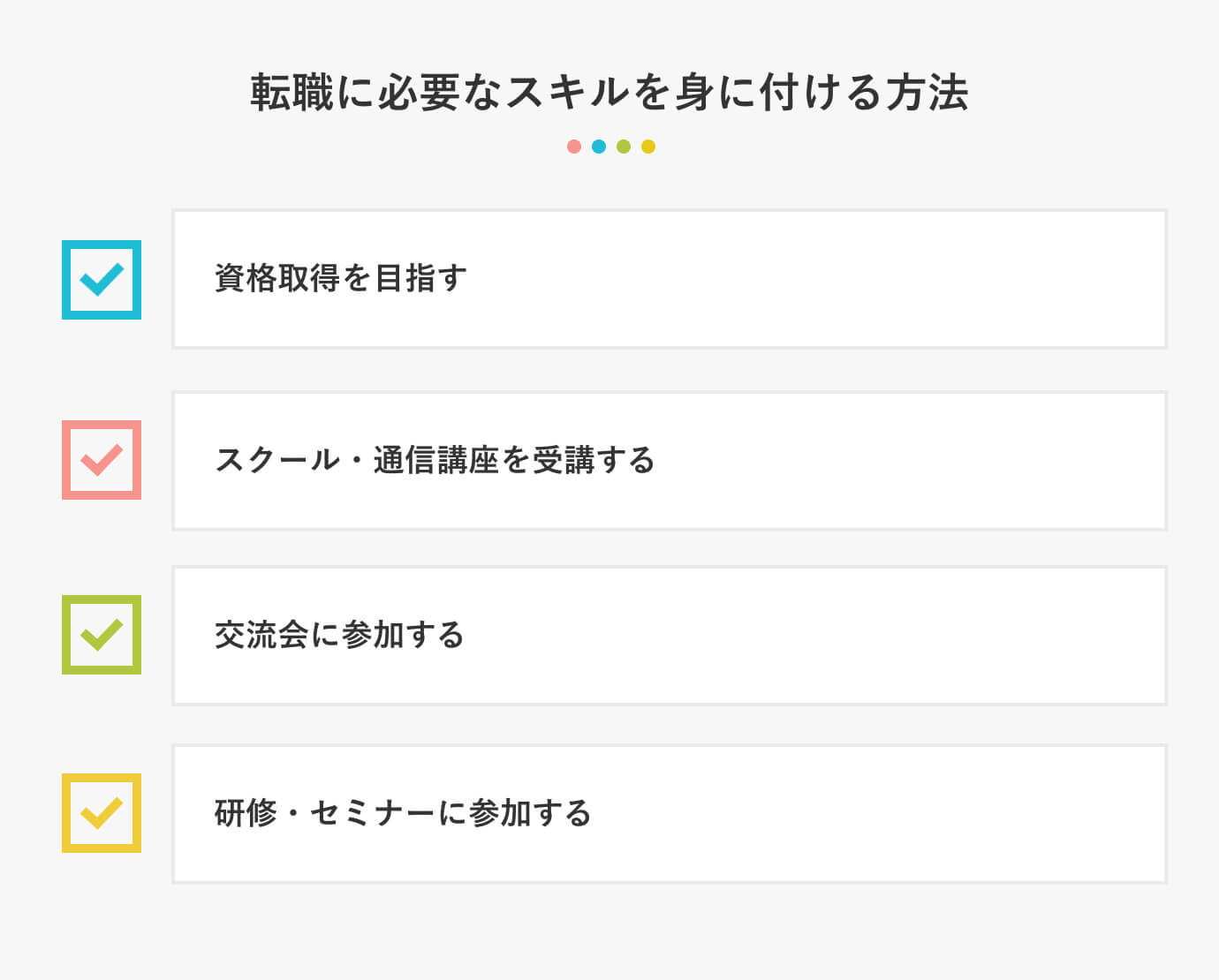 転職に必要なスキルを身に付ける方法