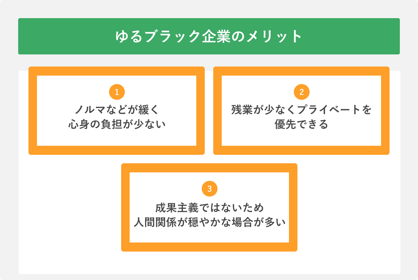 ゆるブラック企業のメリット