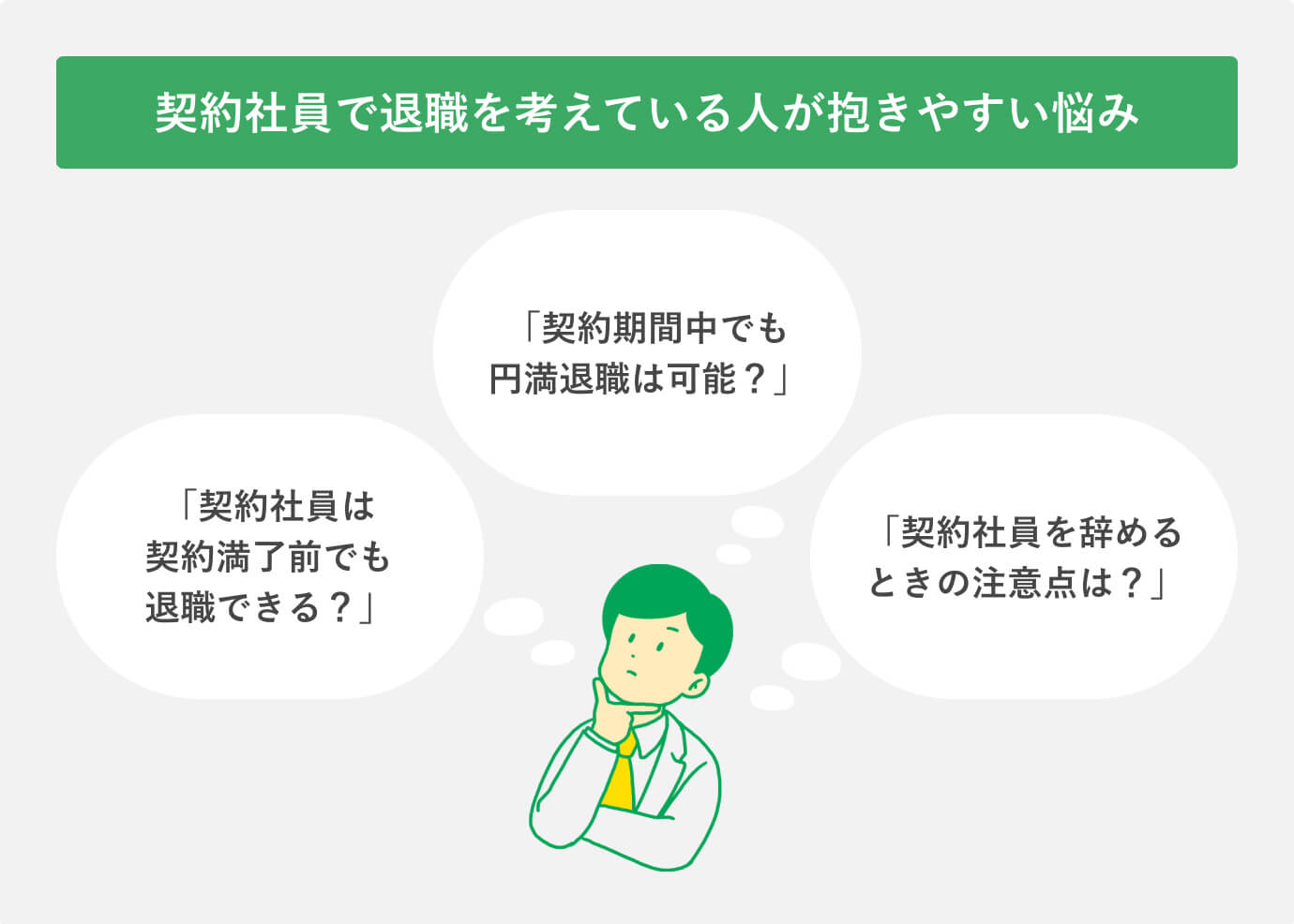 契約社員で退職を考えている人が抱きやすい悩み