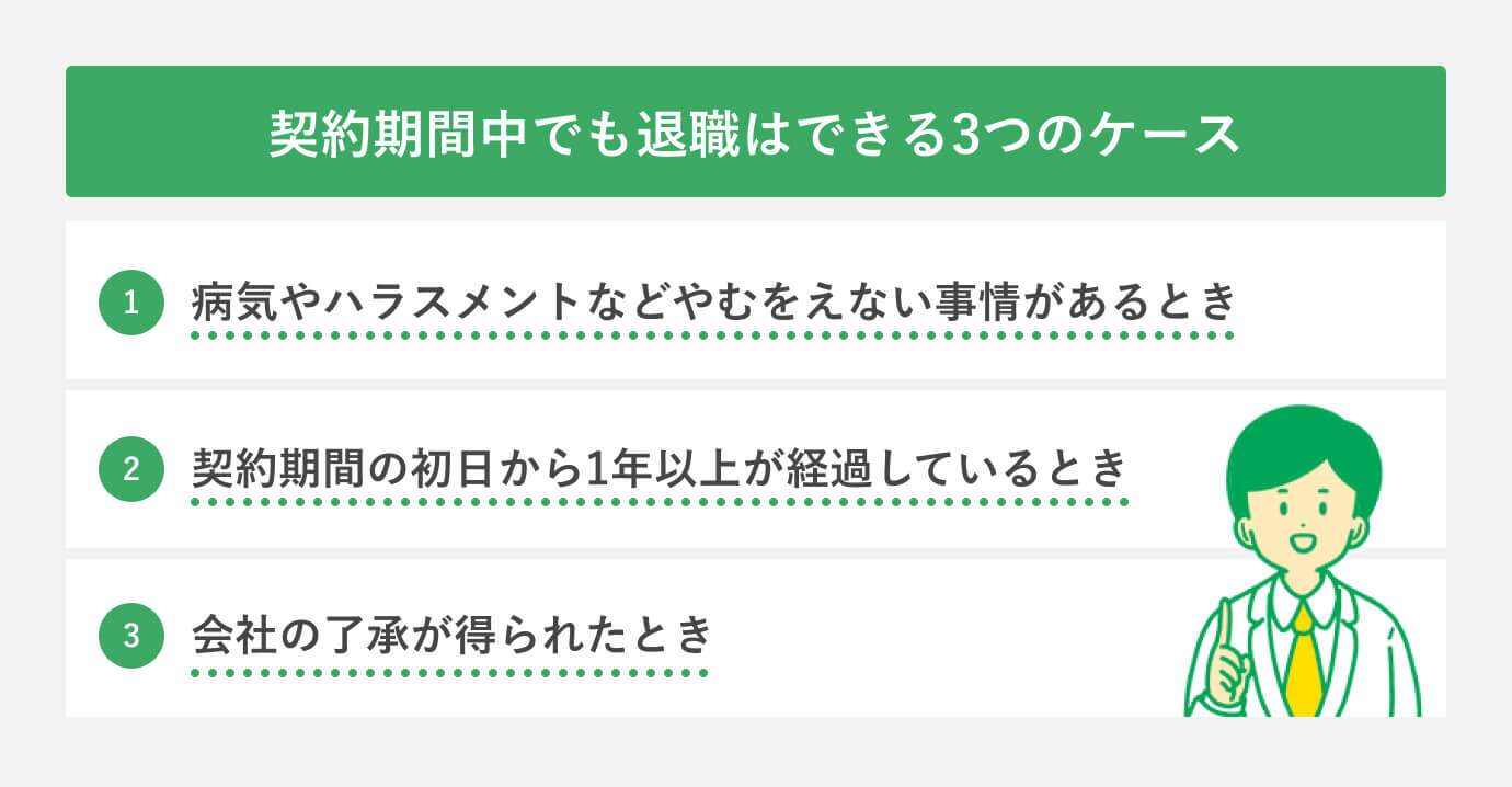 契約期間中でも退職はできる! 辞められる3つのケースを把握しよう