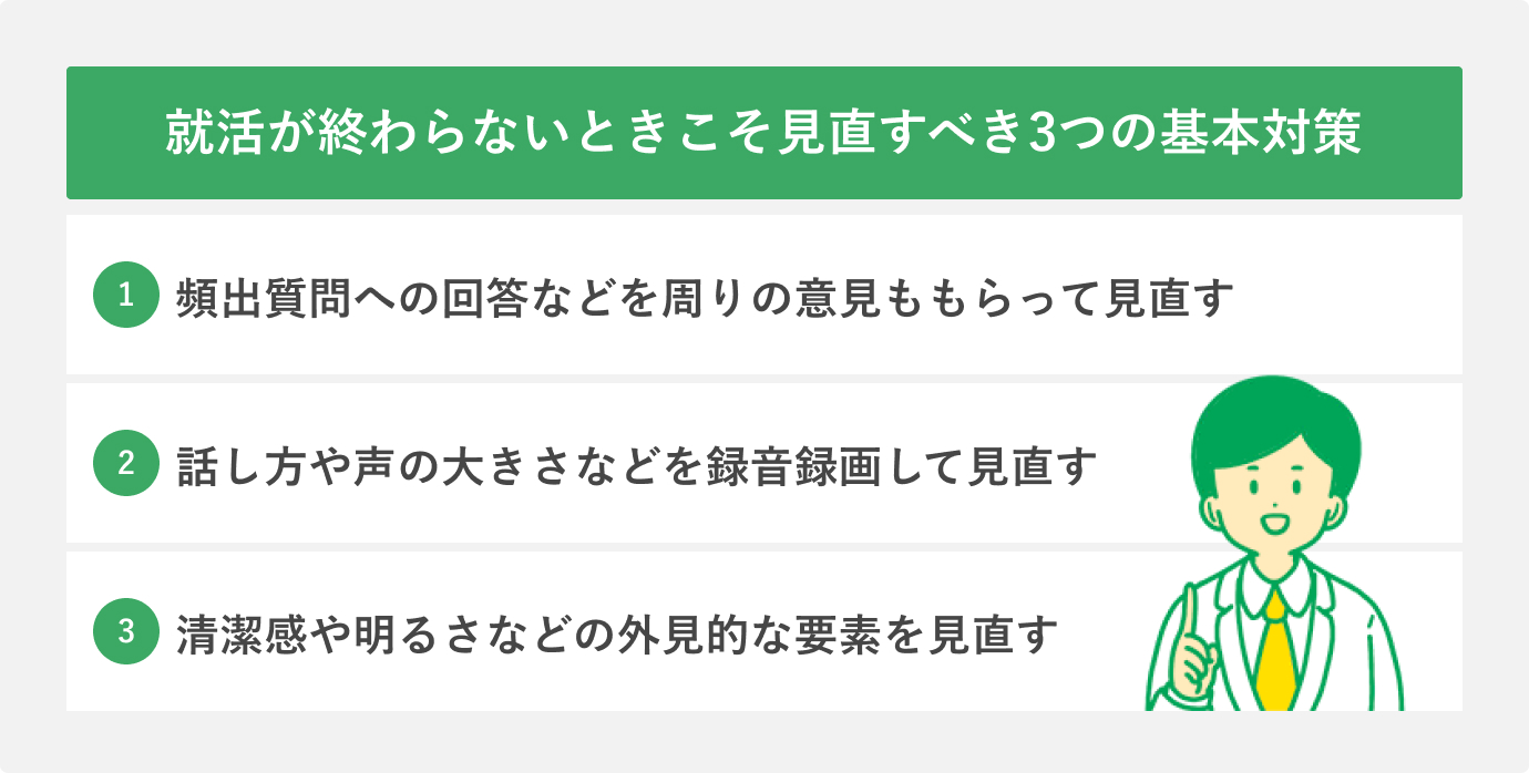就活が終わらないときこそ見直すべき3つの基本対策