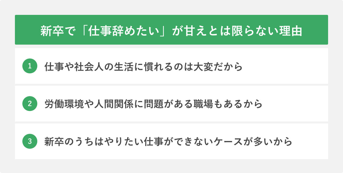 新卒で「仕事辞めたい」が甘えとは限らない理由