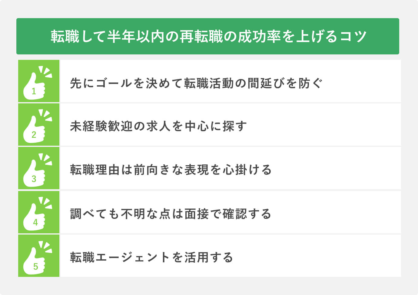 転職して半年以内の再転職の成功率を上げるコツ